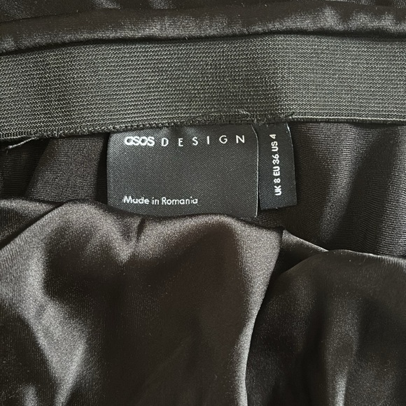 ASOS Design bias cut satin slip midi skirt size 4 - Picture 3 of 4